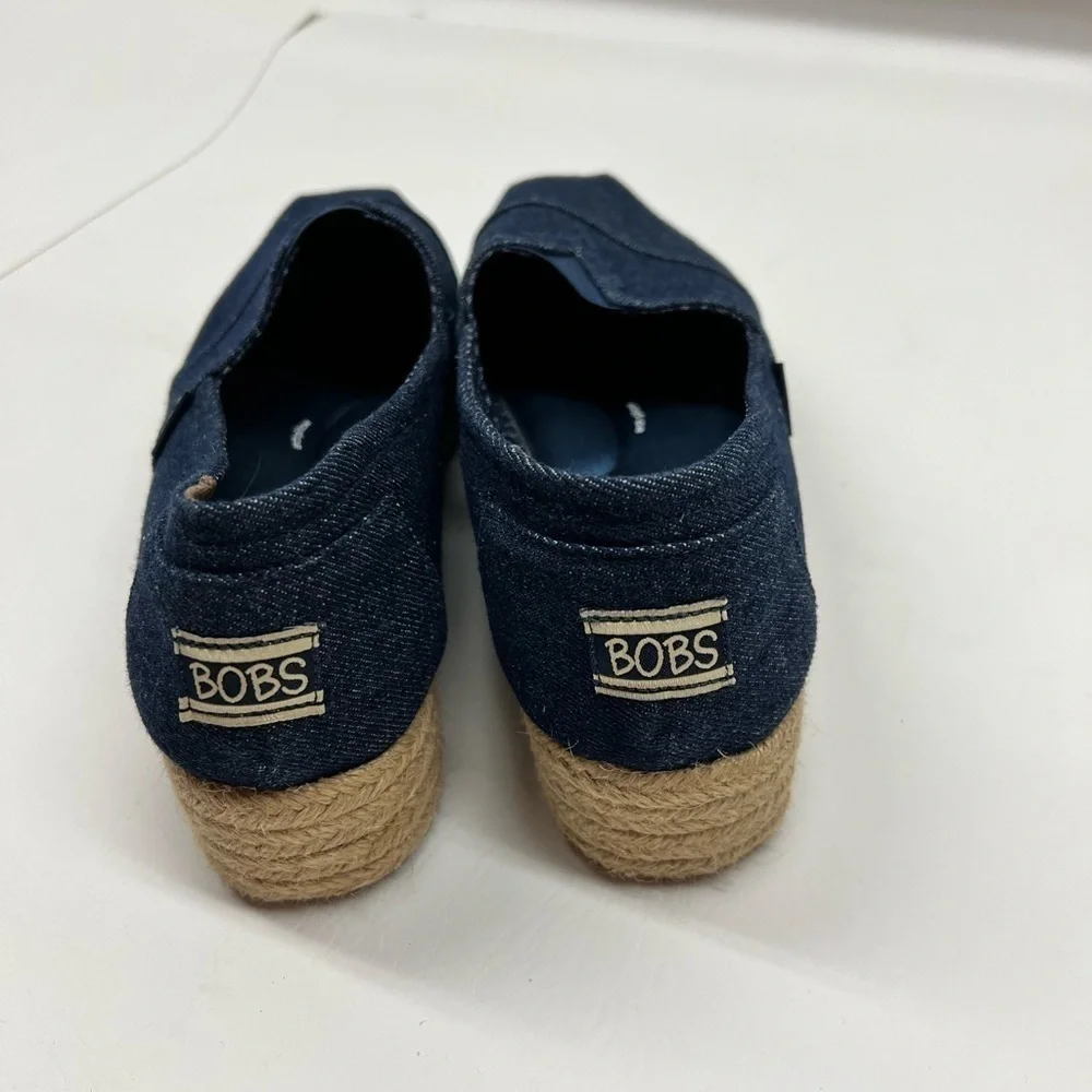 Skecher BOBS’ Espadrilles Size 9.5 W Women’s Memory Foam Straw Wedge